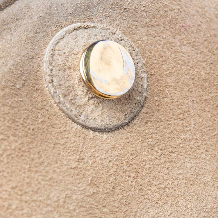 Pre Owned Celine Beige Leather Mini Belt Top Handle Bag