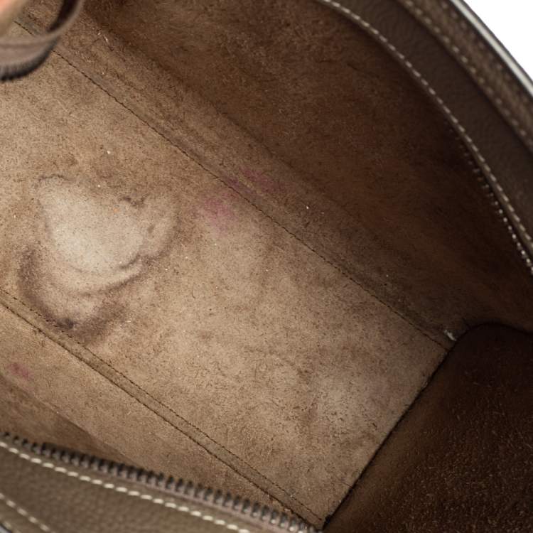 Pre Owned Celine Grey Leather Nano Luggage Tote