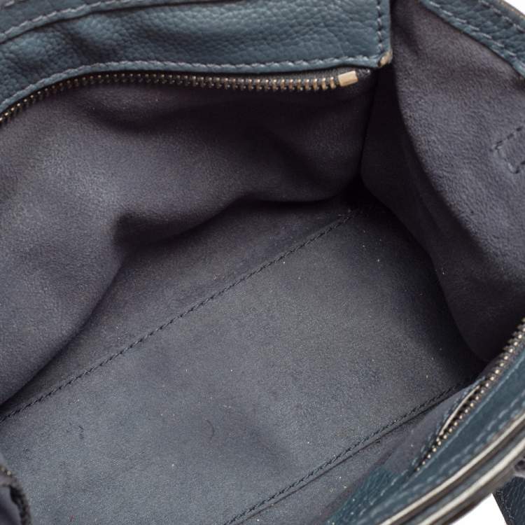 Pre Owned Céline Blue Leather Nano Luggage Tote