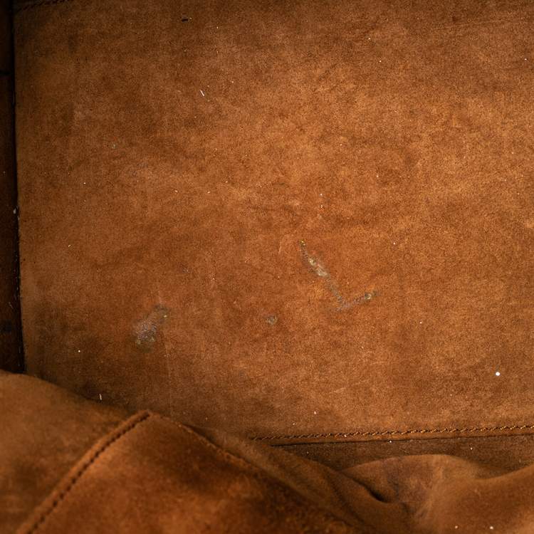 Pre Owned Celine Brown Leather Mini Luggage Tote