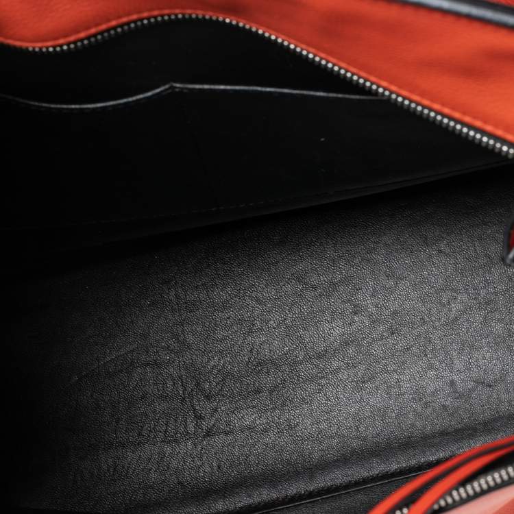 مملوكة مسبقًا Celine Orange Leather Large Edge Top Handle Bag