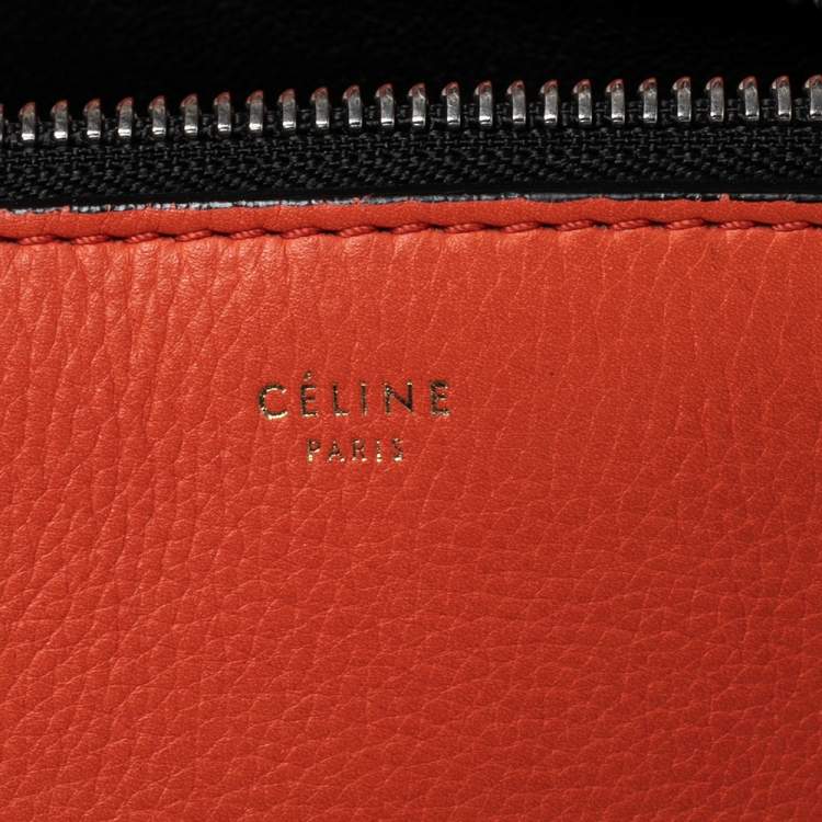 مملوكة مسبقًا Celine Orange Leather Large Edge Top Handle Bag