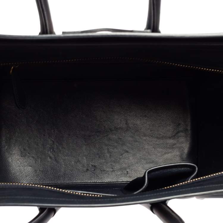 Pre Owned Celine Multicolor Stripe Canvas and Leather Mini Luggage Tote