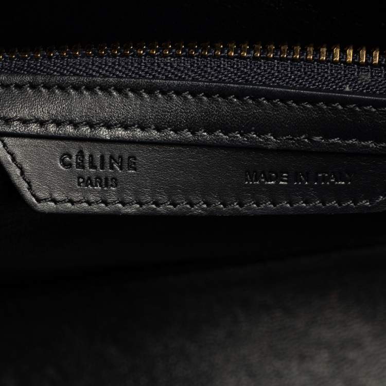 Pre Owned Celine Multicolor Stripe Canvas and Leather Mini Luggage Tote