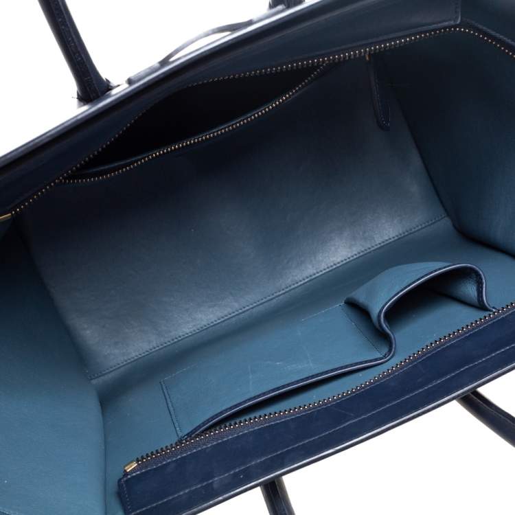 Pre Owned Celine Multicolor Leather Mini Luggage Tote