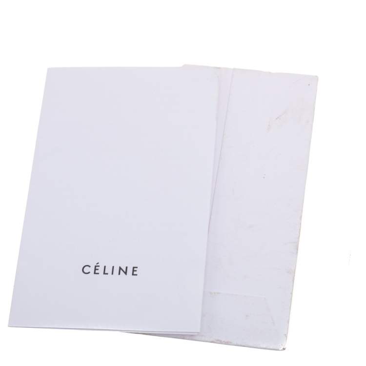 Pre Owned Celine Blue Suede and Leather Small Trapeze Bag