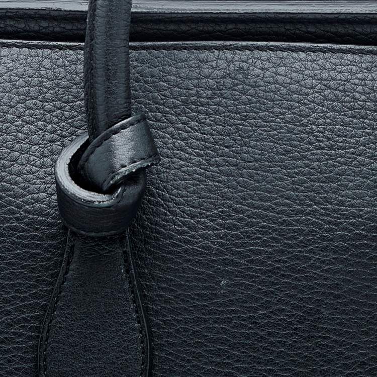 Pre Owned Celine Black Leather Small Tie Tote