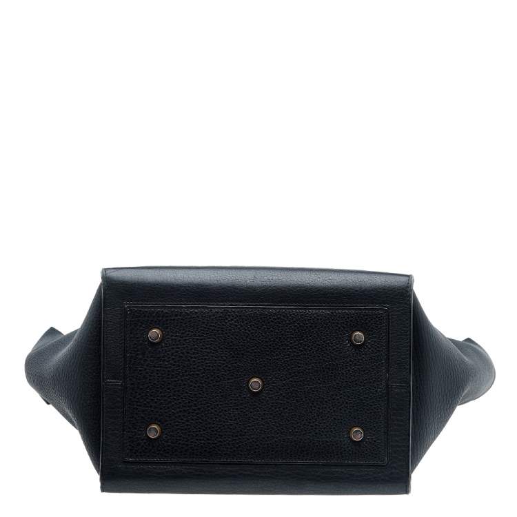 Pre Owned Celine Black Leather Small Tie Tote