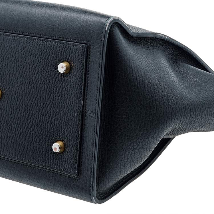 Pre Owned Celine Black Leather Small Tie Tote