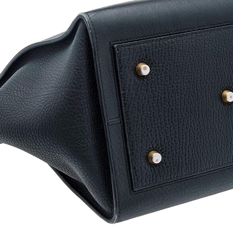 Pre Owned Celine Black Leather Small Tie Tote