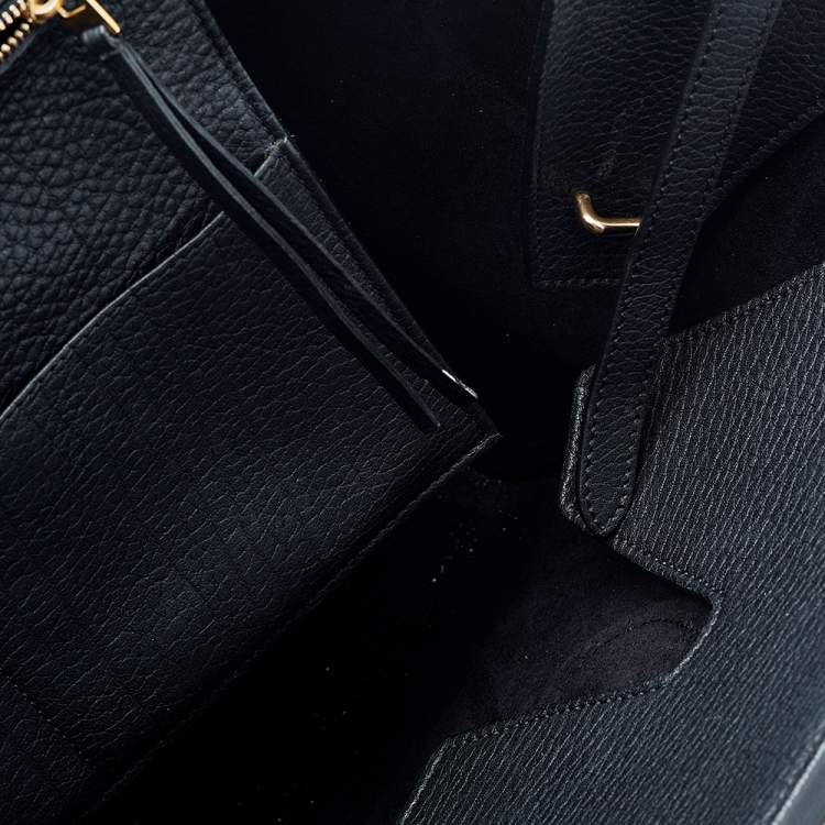 Pre Owned Celine Black Leather Small Tie Tote