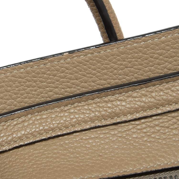 Pre Owned Celine Beige Leather Nano Luggage Tote