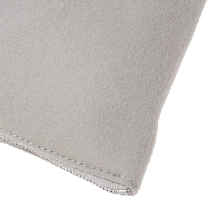 Pre Owned Celine Grey Woven Fabric Small Berlingot Clutch