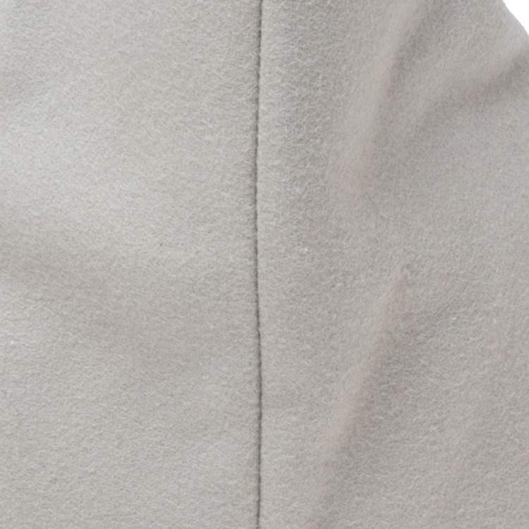 Pre Owned Celine Grey Woven Fabric Small Berlingot Clutch