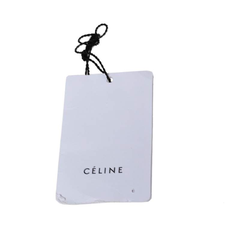 Pre Owned Celine Grey Woven Fabric Small Berlingot Clutch