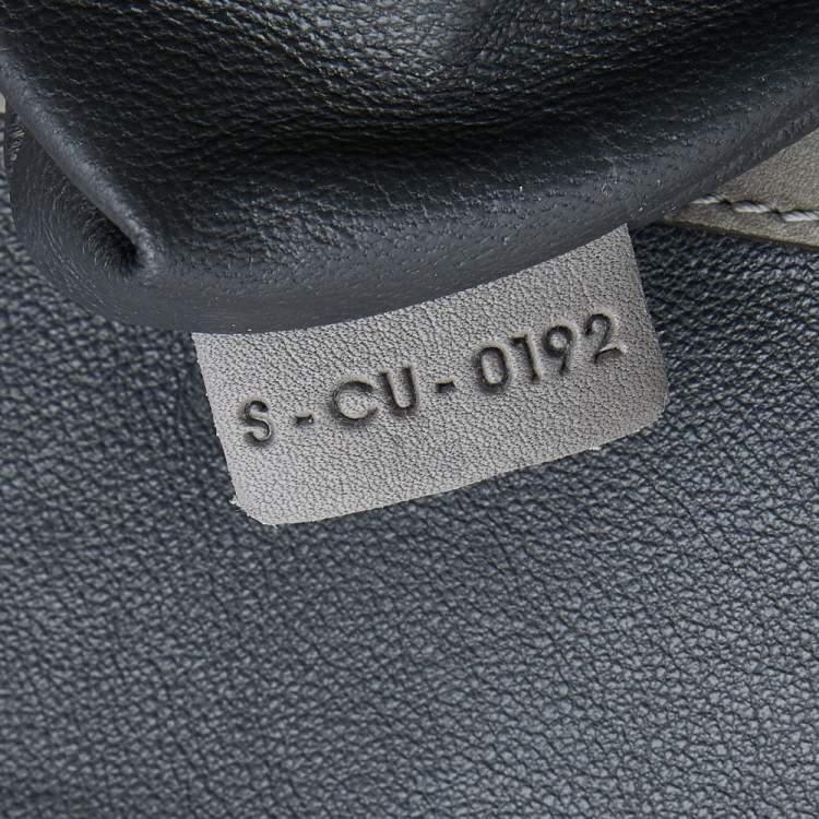 Pre Owned Celine Grey Croc Embossed Leather Medium Phantom Luggage Tote