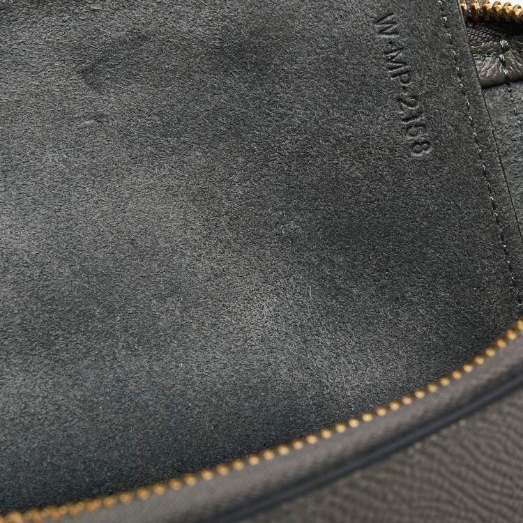 Pre Owned Celine Grey Leather Micro Belt Top Handle Bag