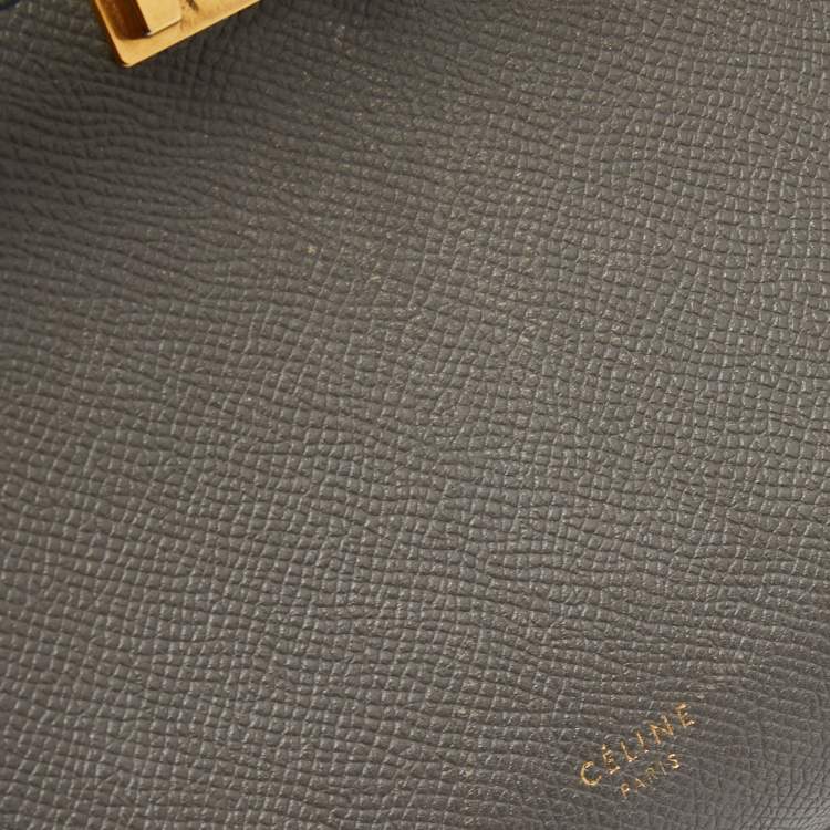 Pre Owned Celine Grey Leather Micro Belt Top Handle Bag