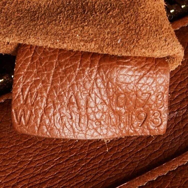 Pre Owned Celine Brown Leather Micro Luggage Tote
