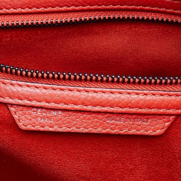 مملوكة مسبقًا Celine Orange Leather Mini Luggage Tote
