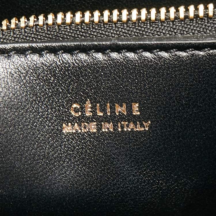 Pre Owned Celine Blue Python Medium Edge Top Handle Bag