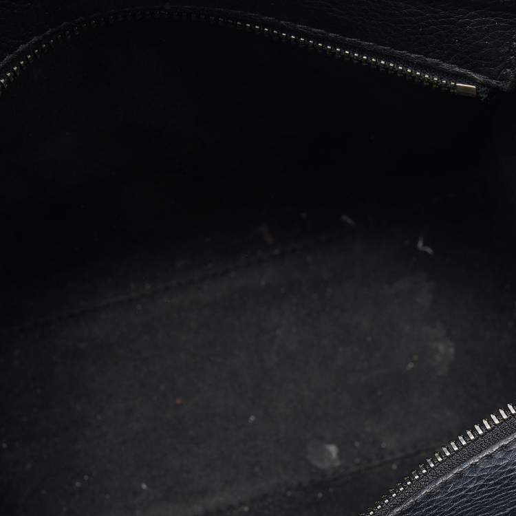 Pre Owned Celine Black Leather Nano Luggage Tote