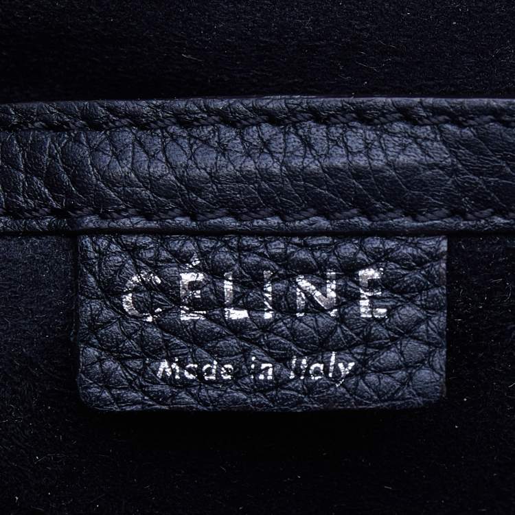 Pre Owned Celine Black Leather Nano Luggage Tote