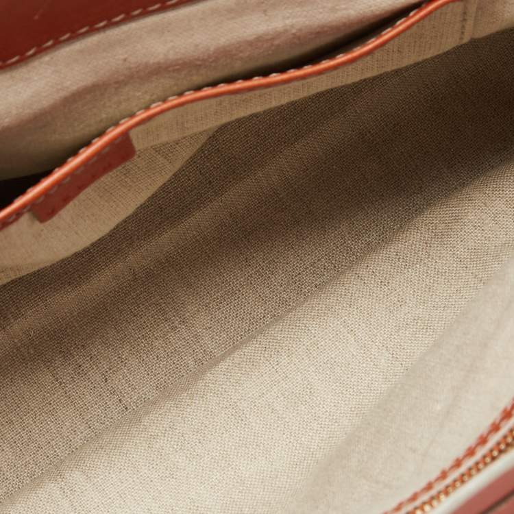 Pre Owned Celine Orange Leather Boogie Tote