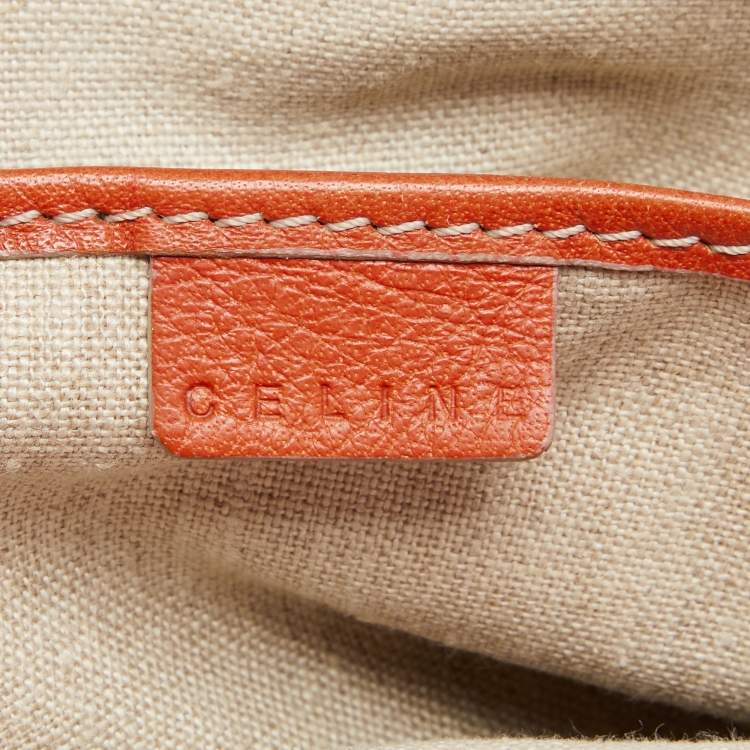 Pre Owned Celine Orange Leather Boogie Tote
