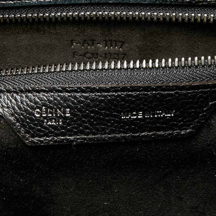 Pre Owned Celine Black Leather Mini Luggage Tote