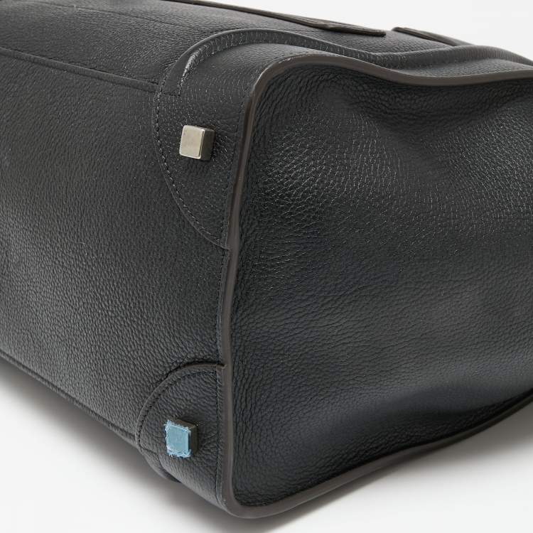 Pre Owned Celine Black Leather Mini Luggage Tote
