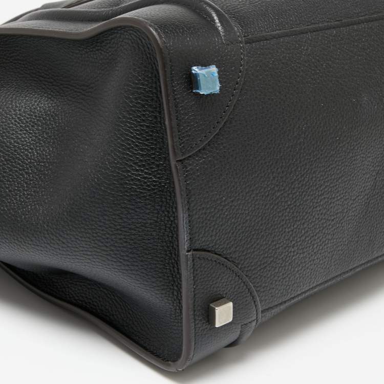 Pre Owned Celine Black Leather Mini Luggage Tote