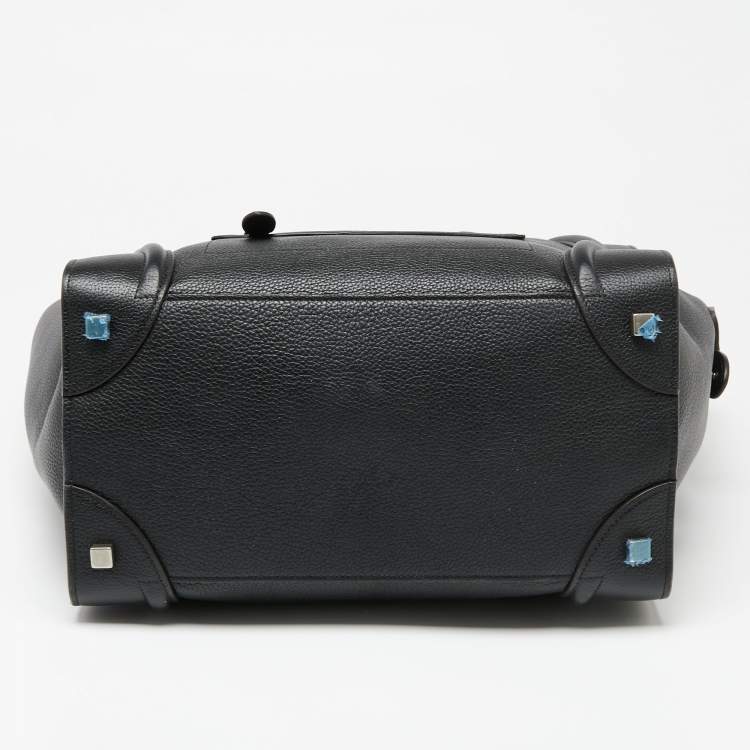 Pre Owned Celine Black Leather Mini Luggage Tote
