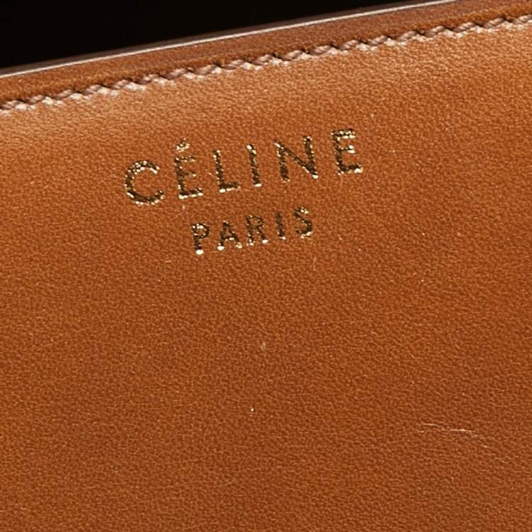 Pre Owned Celine Brown Leather Large Classic Box Shoulder Bag