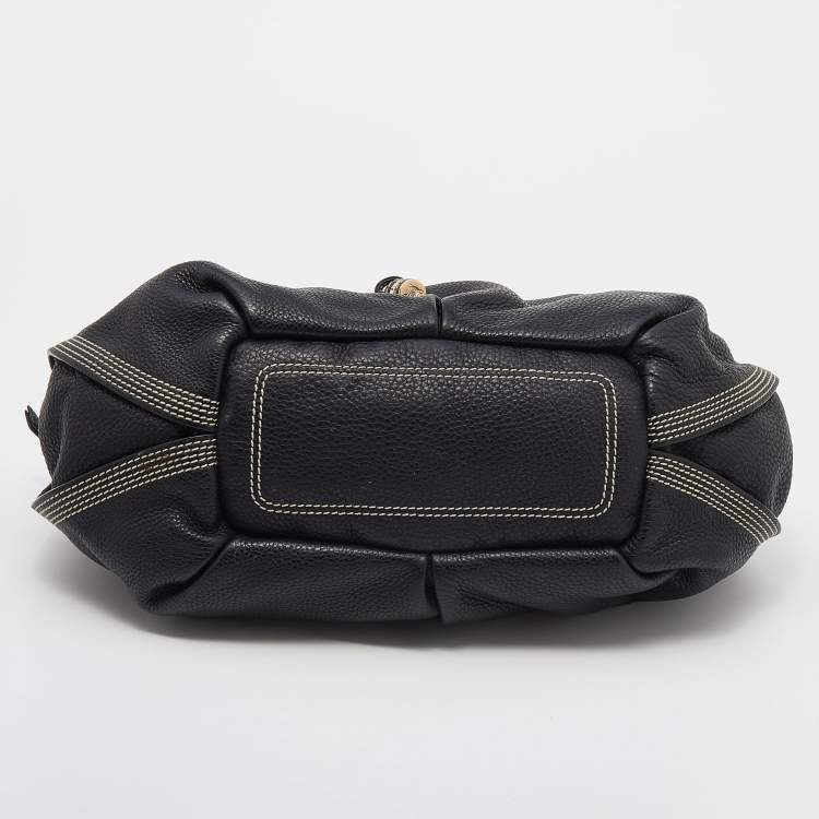 Pre Owned Celine Black Leather Satchel