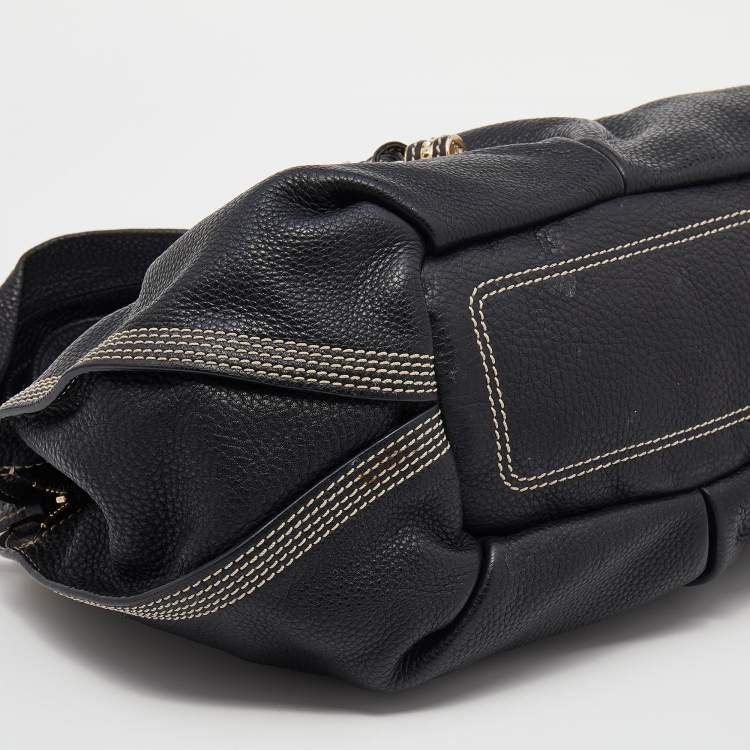 Pre Owned Celine Black Leather Satchel