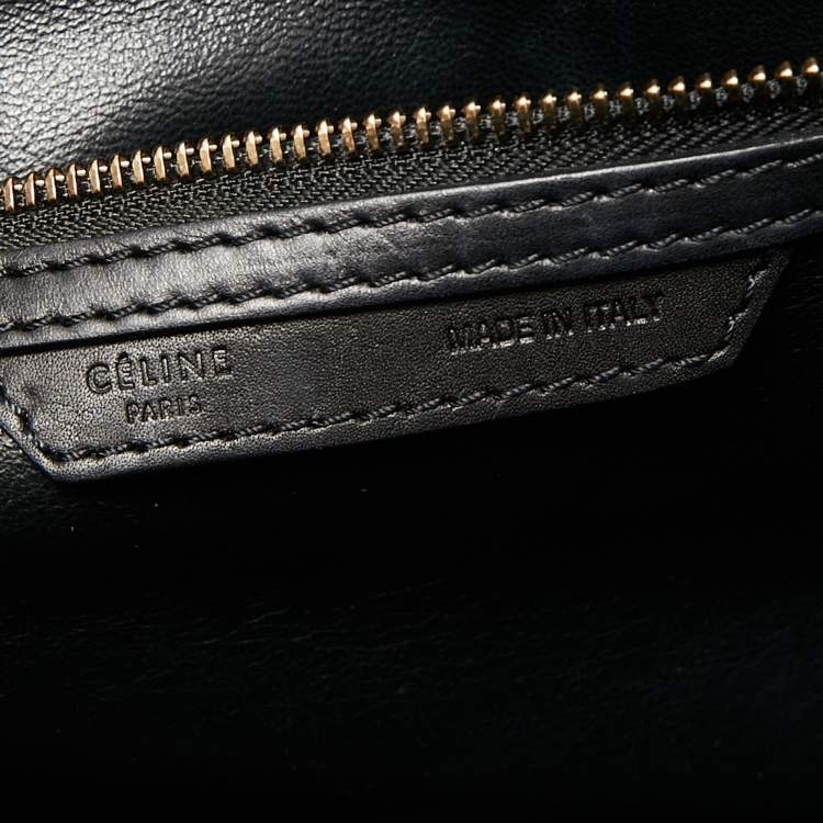 Pre Owned Celine Tricolor Calfhair and Leather Mini Luggage Tote