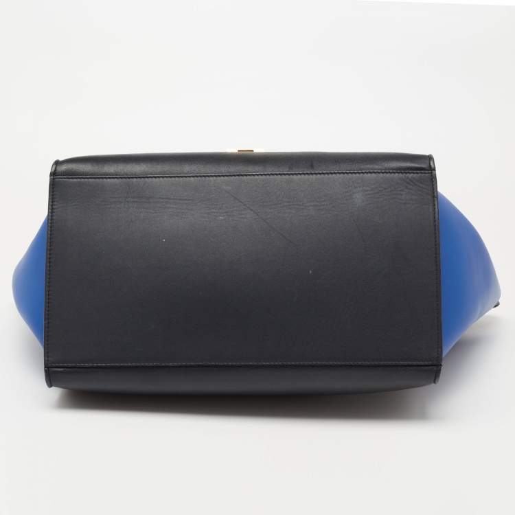 Pre Owned Celine Tri Color Leather Large Trapeze Tote