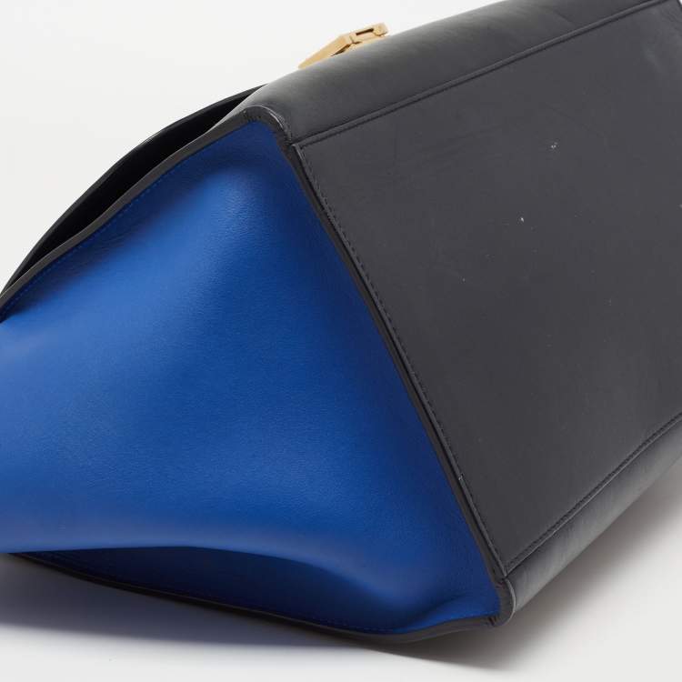Pre Owned Celine Tri Color Leather Large Trapeze Tote