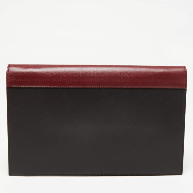 Pre Owned Celine Multicolor Leather and Snakeskin Pocket Envelope Shoulder Bag