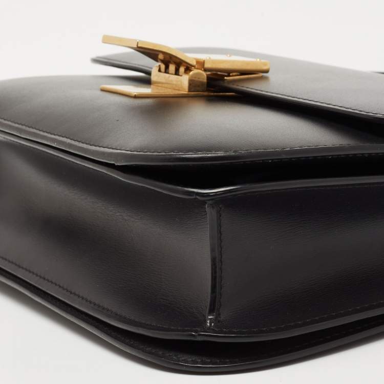 Pre Owned Celine Black Leather Medium Classic Box Shoulder Bag