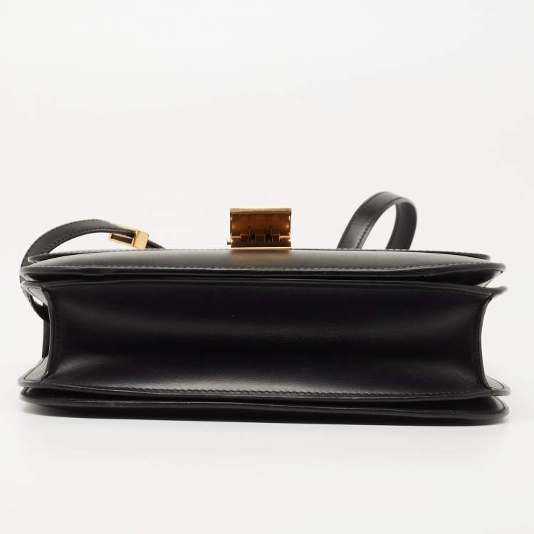 Pre Owned Celine Black Leather Medium Classic Box Shoulder Bag