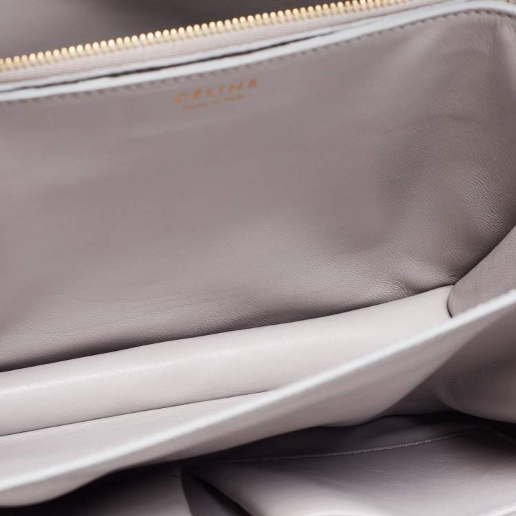 Pre Owned Celine Grey Python Medium Classic Box Shoulder Bag