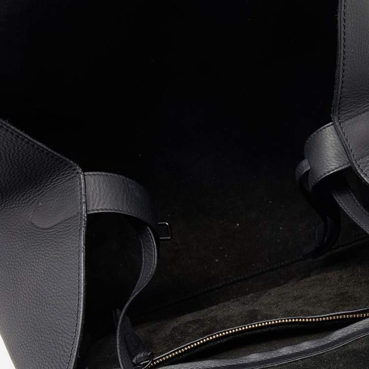 Pre Owned Celine Black Leather Small Phantom Luggage Tote