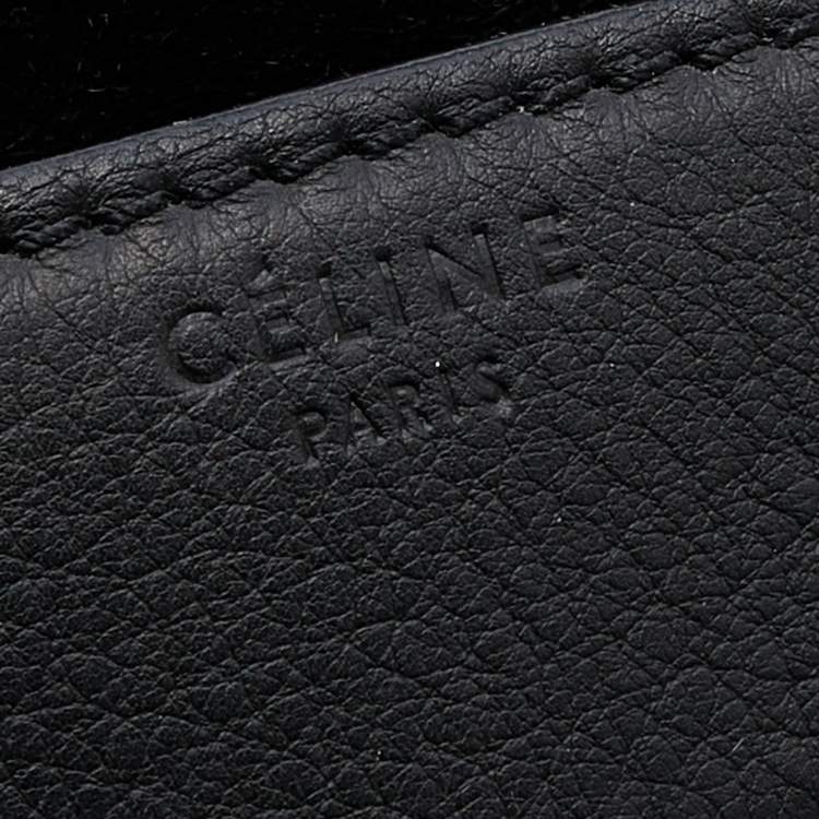 Pre Owned Celine Black Leather Small Phantom Luggage Tote