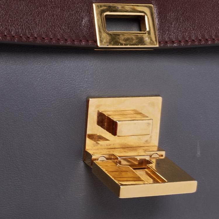 مملوكة مسبقًا Celine Tri Color Leather and Suede Medium Trapeze Bag