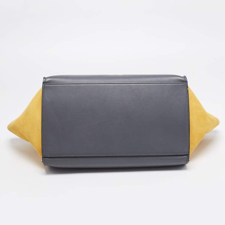 مملوكة مسبقًا Celine Tri Color Leather and Suede Medium Trapeze Bag