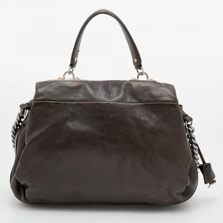 Pre Owned Celine Multicolor Leather Color Block Flap Top Handle Bag