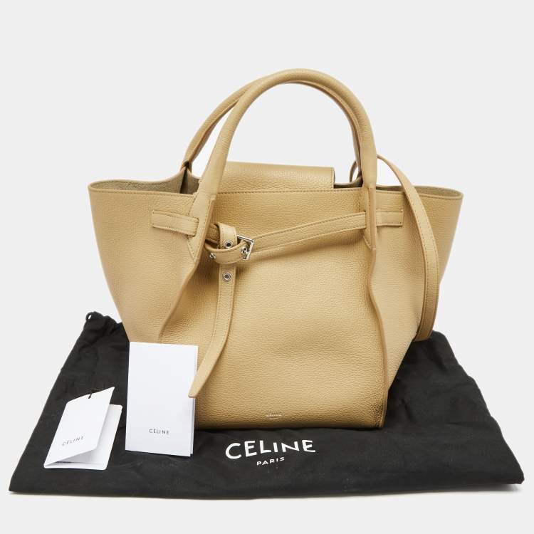 Pre Owned Celine Cream Leather Big Bag Bucket Bag