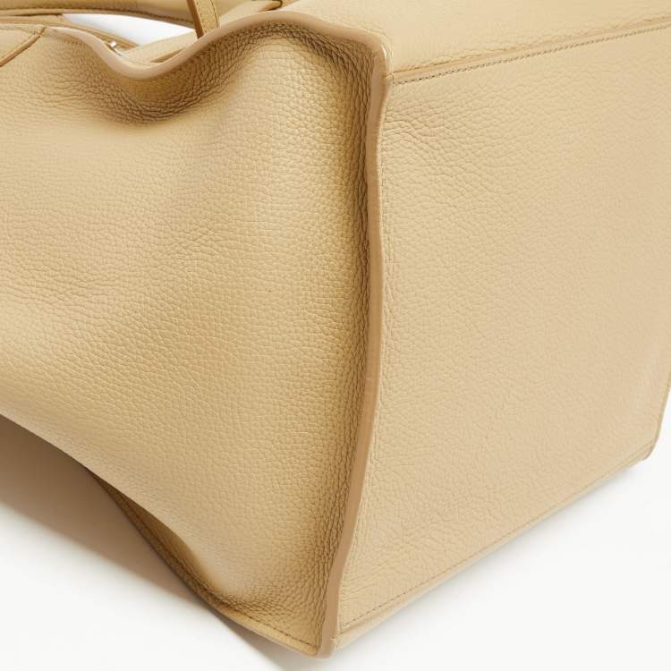 Pre Owned Celine Cream Leather Big Bag Bucket Bag